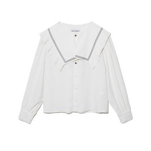럭키슈에뜨 플리츠 카라 블라우스 36 핑크