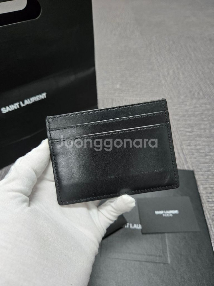 [정품]입생로랑 래더 로고 카드지갑--1