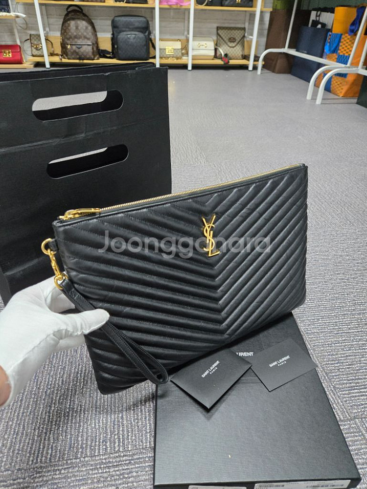 [정품]입생로랑 클러치백 라지--0