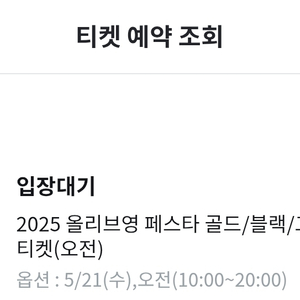 올리브영 페스타 티켓 5월21일 오전