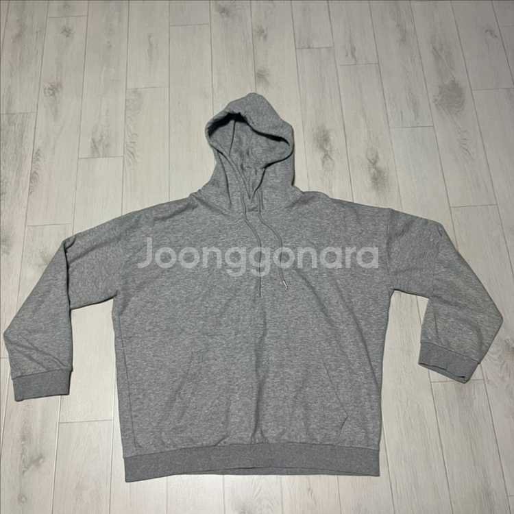 회색 후드티 무지 긴팔 티셔츠 오버핏 빈티지 에이블리--0