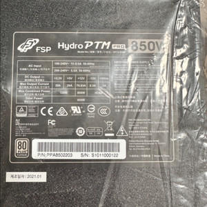 FSP Hydro PTM PRO 850W 플레티넘