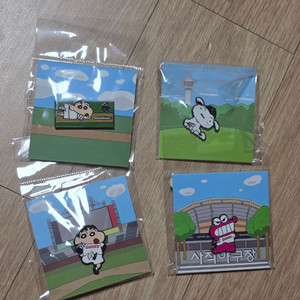 롯데자이언츠 짱구 콜라보 뱃지 일괄