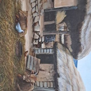 초가집그림 작가 조희수작품