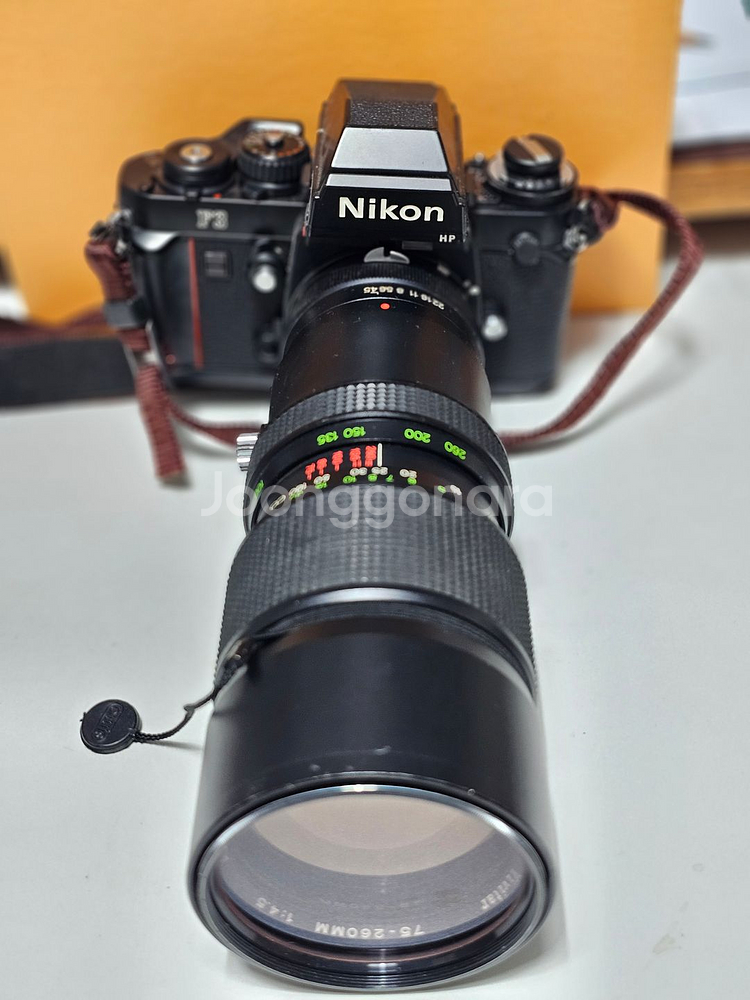 니콘F3 HP 카메라 및 렌즈일체, 후레쉬,가방--2