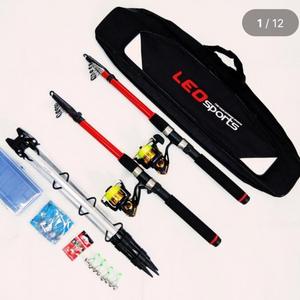 원투낚시대3.4m2대+4000번릴2대+릴줄+받침대+가방