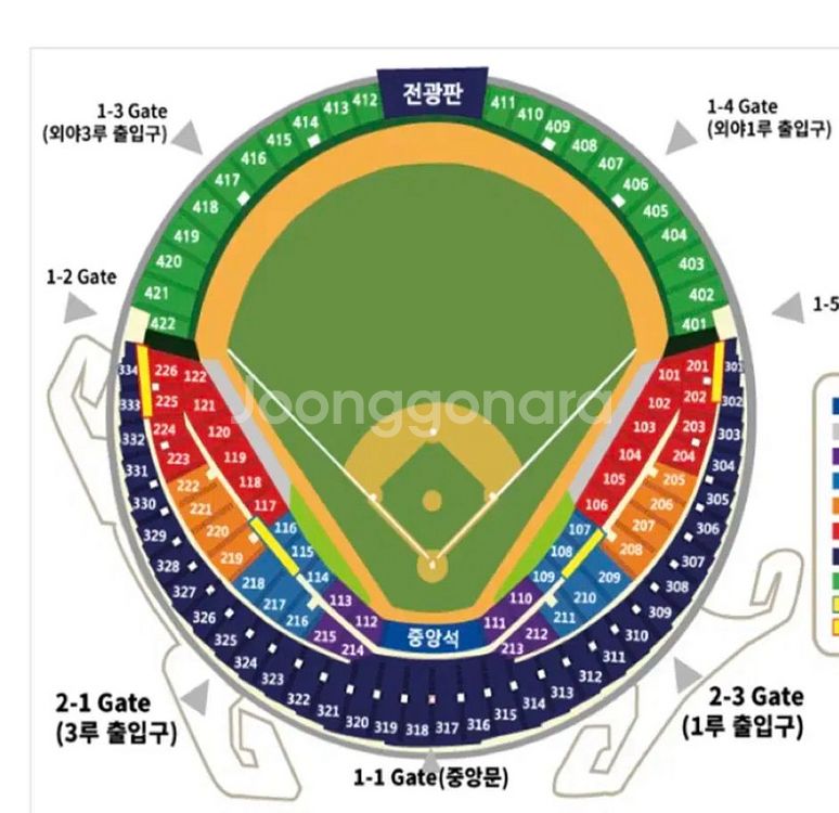 5.23 잠실 두산 NC 중앙네이비 2연석 통로--0