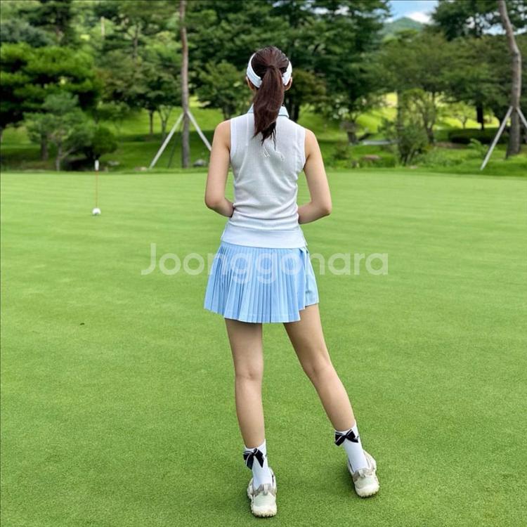 PXG 골프 여성 골프웨어 썸머 카라 슬리브리스 스웨터--4