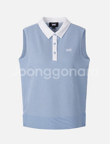 PXG 골프 여성 골프웨어 썸머 카라 슬리브리스 스웨터--7