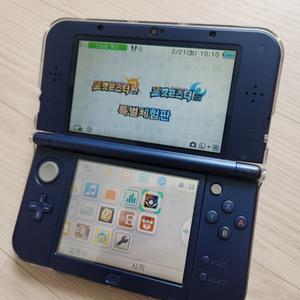 new 3ds xl 정발 블루상단 ips 포켓몬뱅크