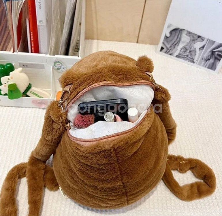 카피바라인형 배낭 백팩 가방 크로스백 소풍가방 여행가방--3