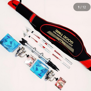 원투낚시대3.6m2대+5000번릴2대+릴줄+받침대