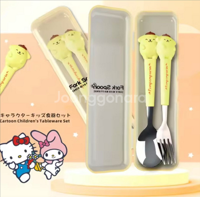 산리오 수저+포크 세트--5