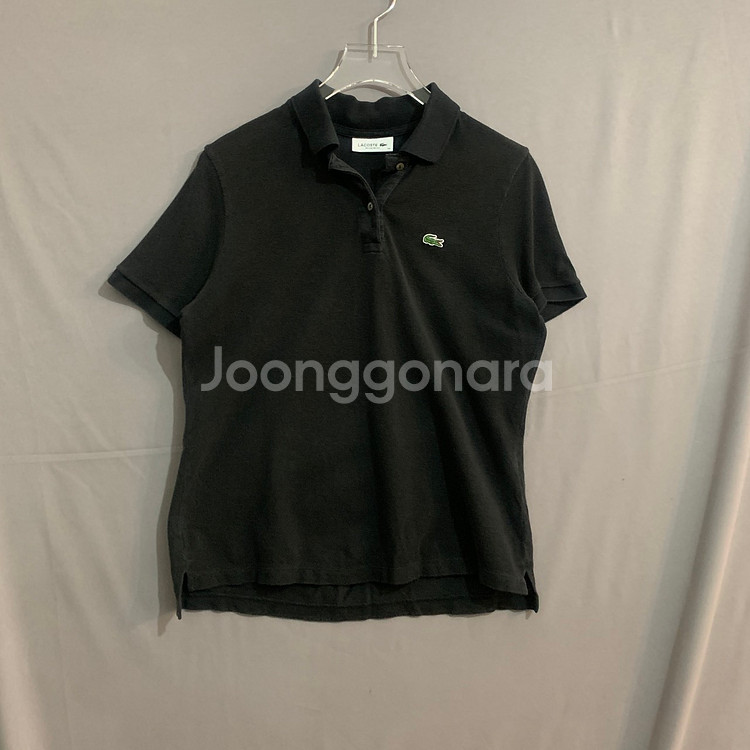 38 라코스테 여성 블랙 폴로 PK 반팔 카라티--0