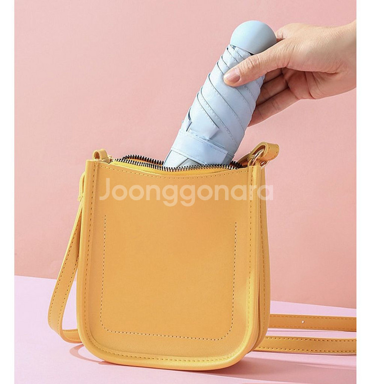1+1 자외선 차단 초경량 3단 휴대용 자동양우산--2