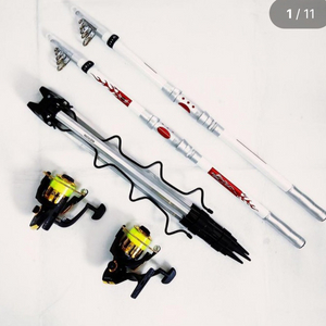 원투낚시대3.6m2대+5000번릴2대+릴줄+삼
