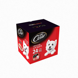시저 애견 캔사료 쇠고기 100g x 24개