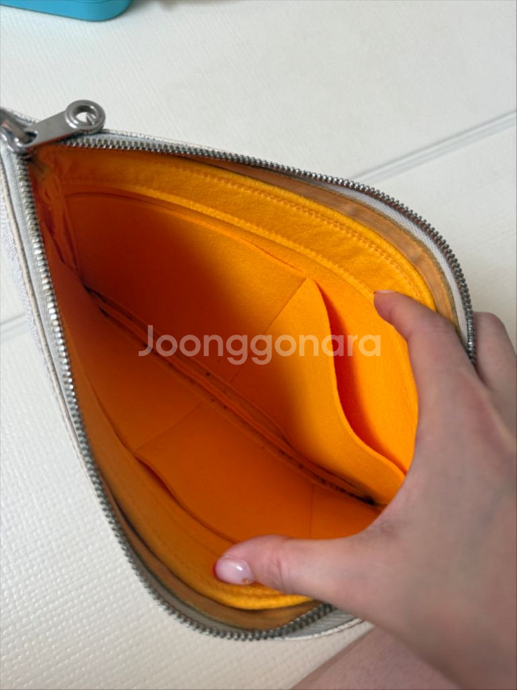 고야드 파우치MM 화이트 정품 2015년--5