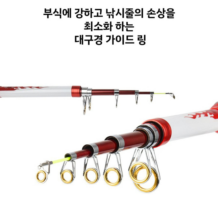 원투낚시대3.6m2대+5000번릴2대+릴줄+받침대--1