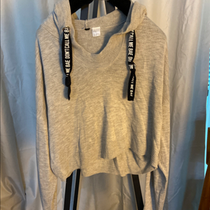 H&M 크롭 후드 루즈 간절기 탑