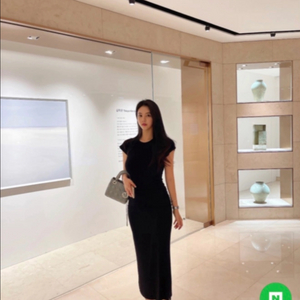 더마농 아인 캡소매 롱원피스 새상품 아이보리