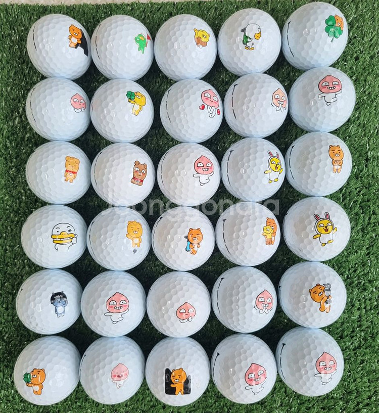 카카오프렌즈 3피스 A+/A급 30개 골프공 로스트볼--0