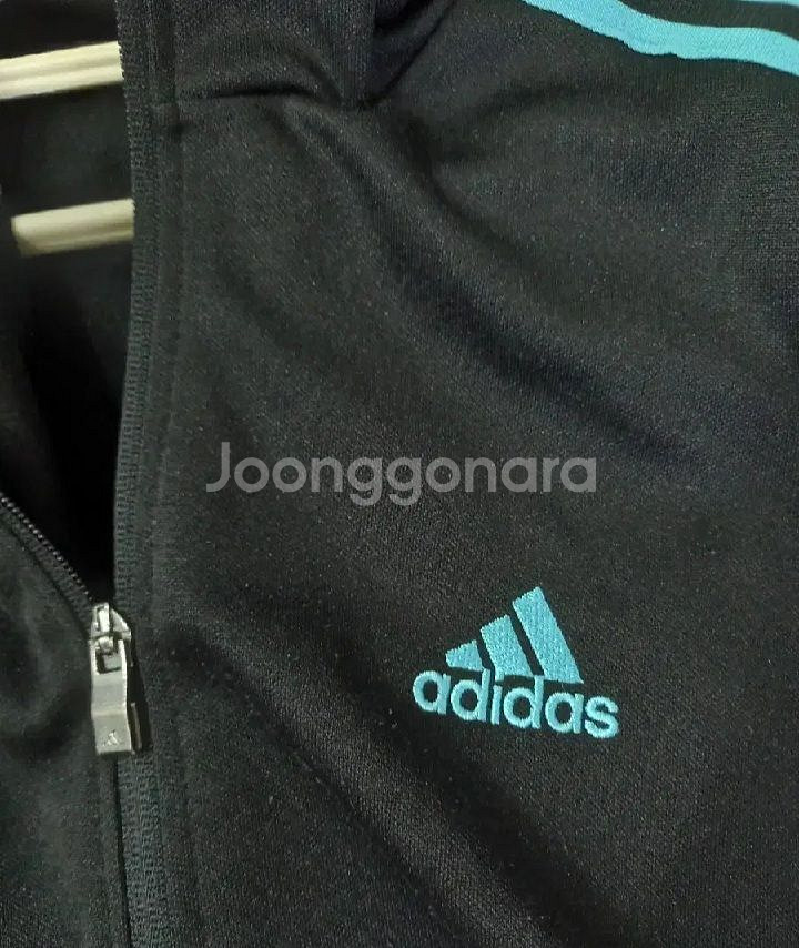 아디다스 검하 블랙 스카이블루 트랙탑 저지 져지집업90--2