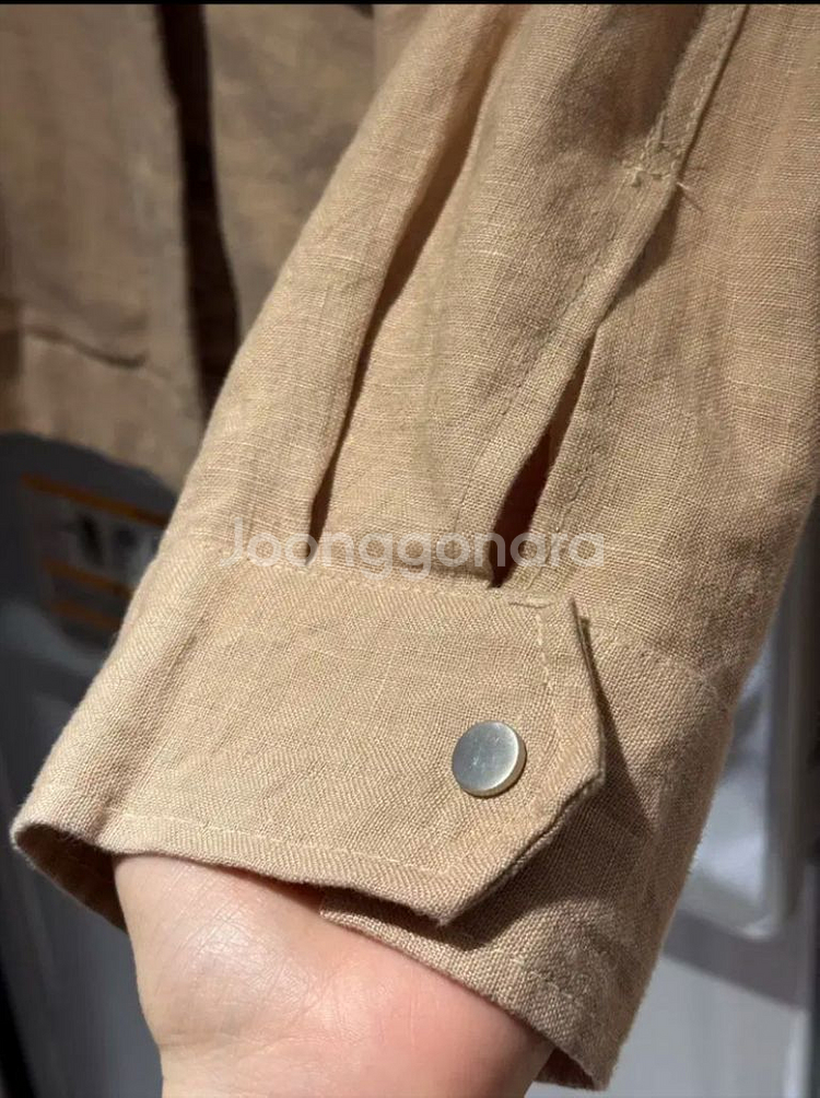 한스스타일 베이지 린넨100 자켓 새상품--2