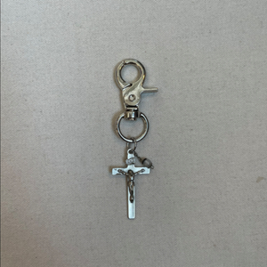 Silver Faith Crucifix Keyring