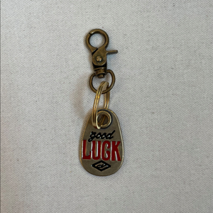 Retro Good Luck Tag Keyring