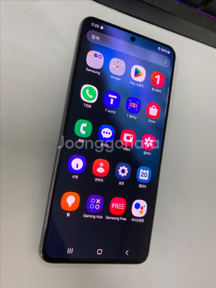 SK 갤럭시S21 퍼플 외관깨끗 256GB 잔상폰배달폰--2