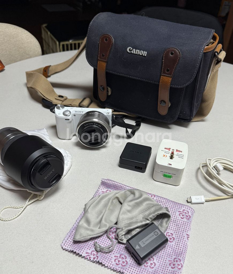 소니 NEX-5T 화이트 미러리스 카메라--0