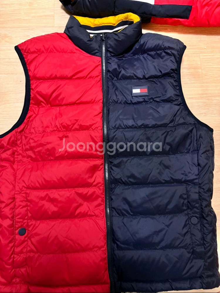 타미힐피거 덕다운 양면 패딩 조끼(M)--0