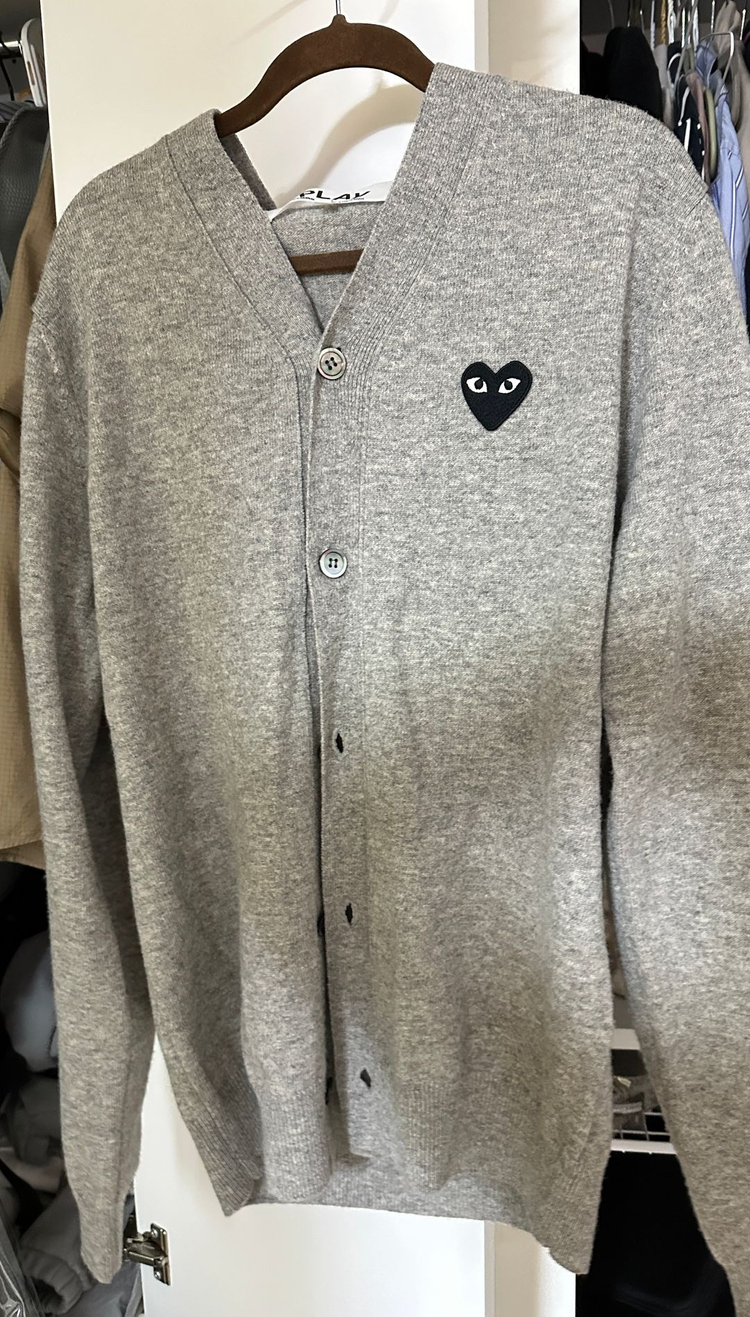 꼼데가르송 그레이 가디건 남성 M사이즈 판매--2