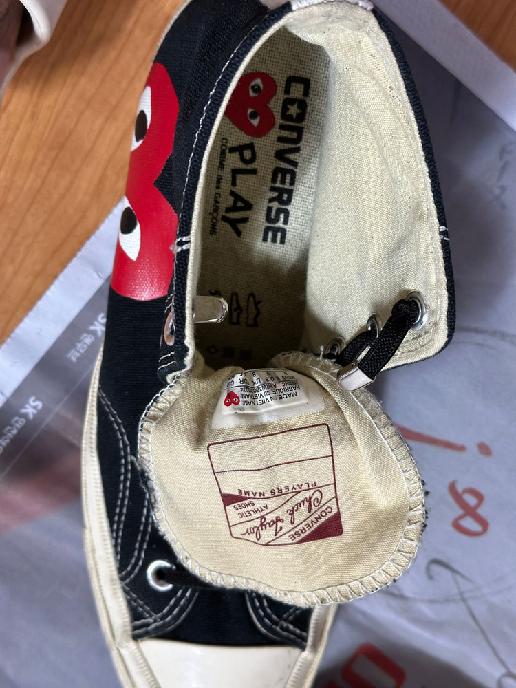 꼼데가르송 척테일러 컨버스 1970s 블랙 하이--3