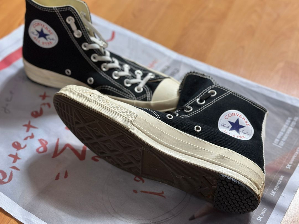 꼼데가르송 척테일러 컨버스 1970s 블랙 하이--4