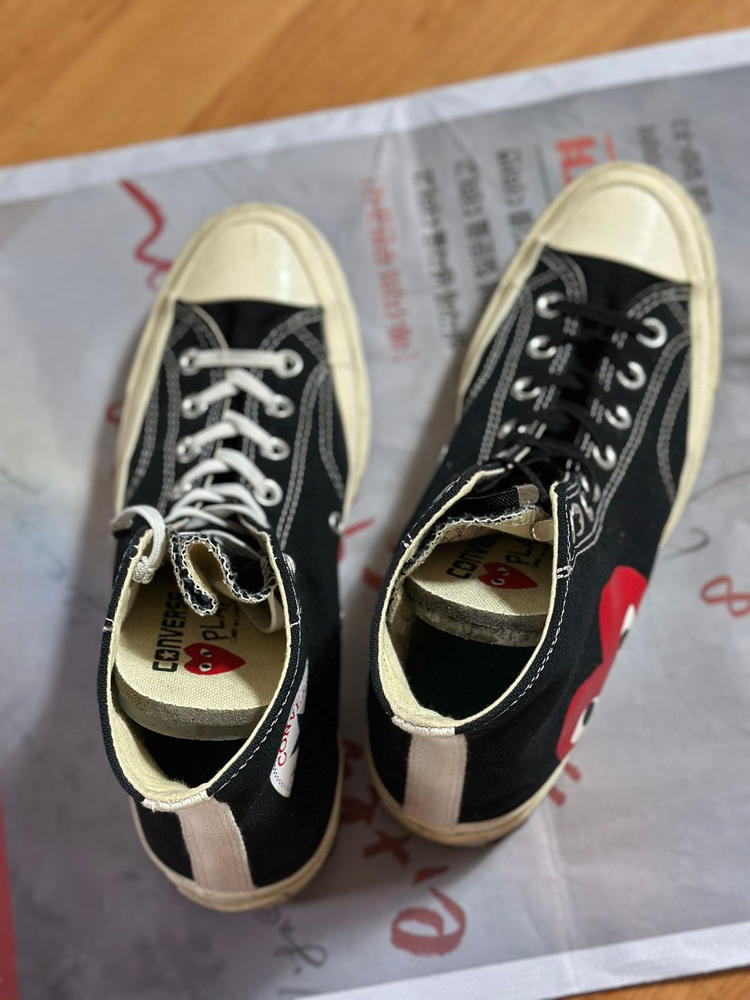 꼼데가르송 척테일러 컨버스 1970s 블랙 하이--9