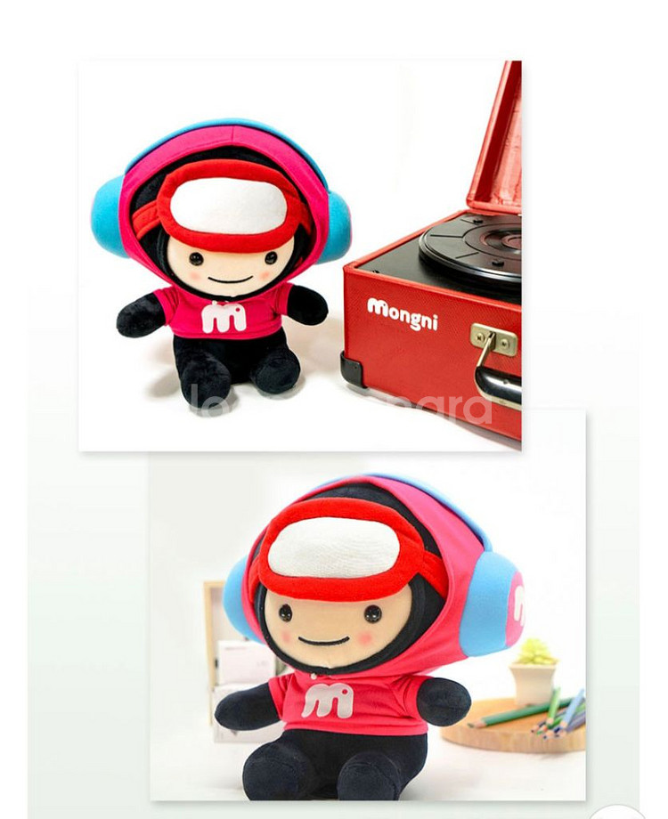 새상품 꼬마해녀 몽니 헤드폰 인형 26cm 포장 그대--1