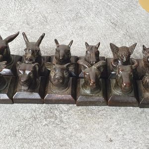 청동 12지 직인 총무게 1.3kg