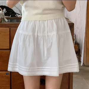 포드 레이스 핀턱 플레어 미니 스커트 / 새상품급