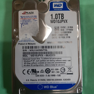노트북 하드 WD Blue HDD 1TB 2.5인치