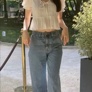 르플레인 아일렛 블라우스 새상품