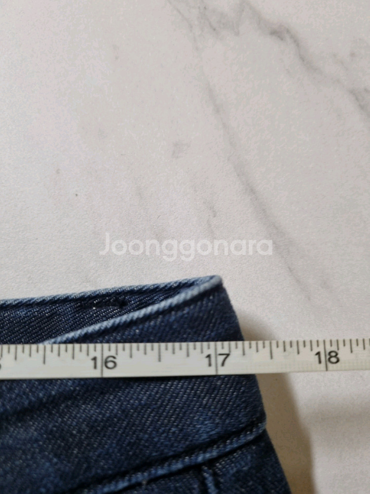 34)닥스 런던 가죽패치 기모 스판 일자 명품청바지--7