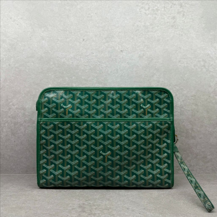 [GM사이즈]고야드 쥬방스 그린 클러치 키링 포함--1