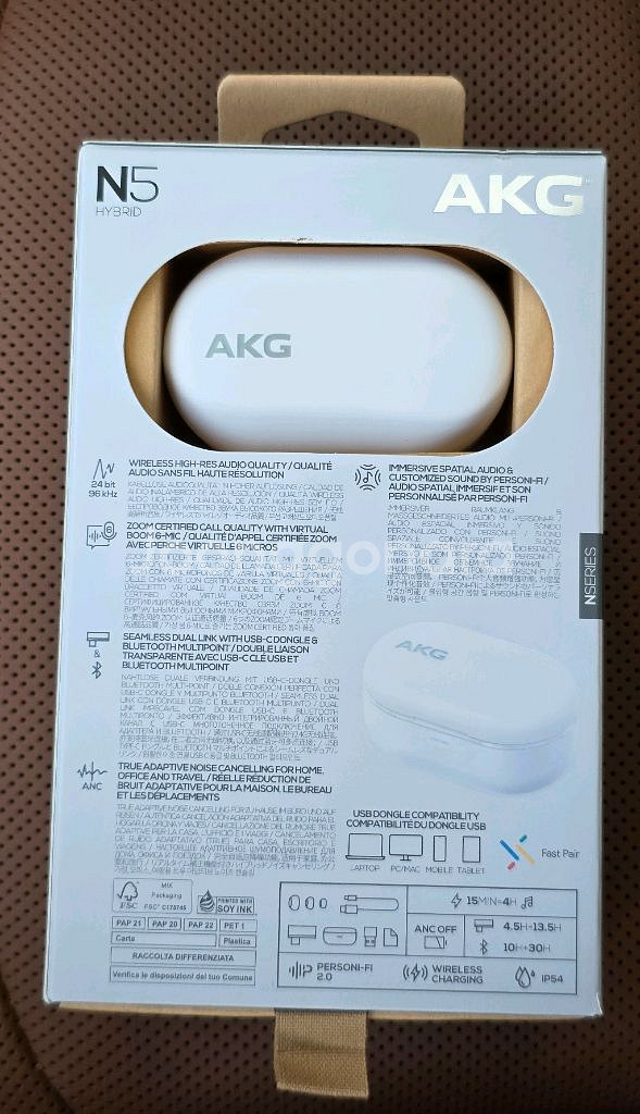 AKG N5 Hybrid 화이트 이어폰--3