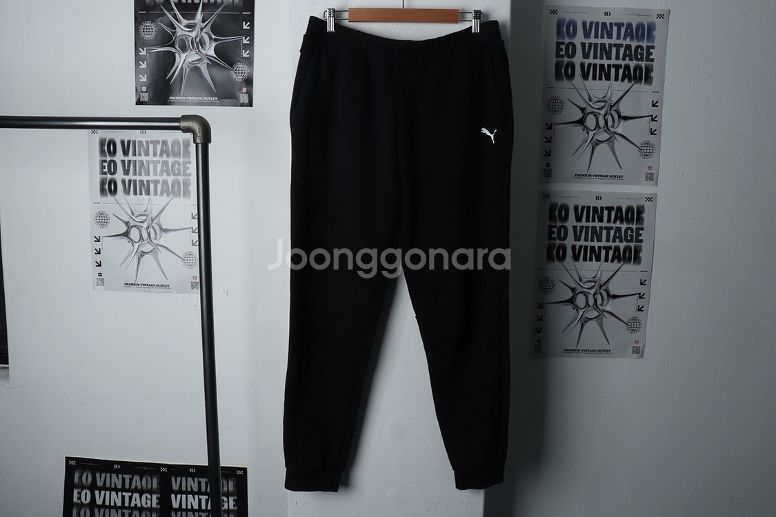 (XL) 퓨마 트레이닝복 바지 조거 블랙 올드스쿨--2