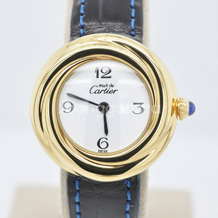까르띠에 트리니티 금장 손목시계 심플 다이얼 여성용--0