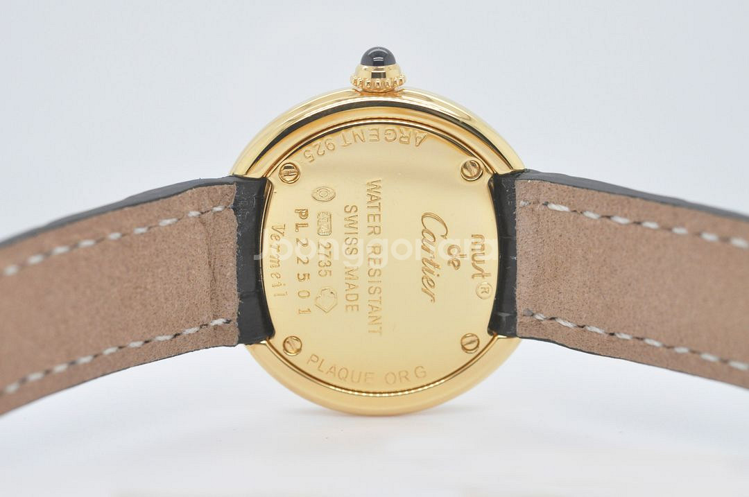 까르띠에 트리니티 금장 손목시계 심플 다이얼 여성용--7