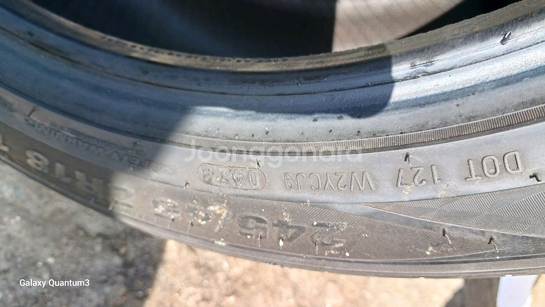 245/45R18 금호 TA91 중고타이어 2본 팝니다--4