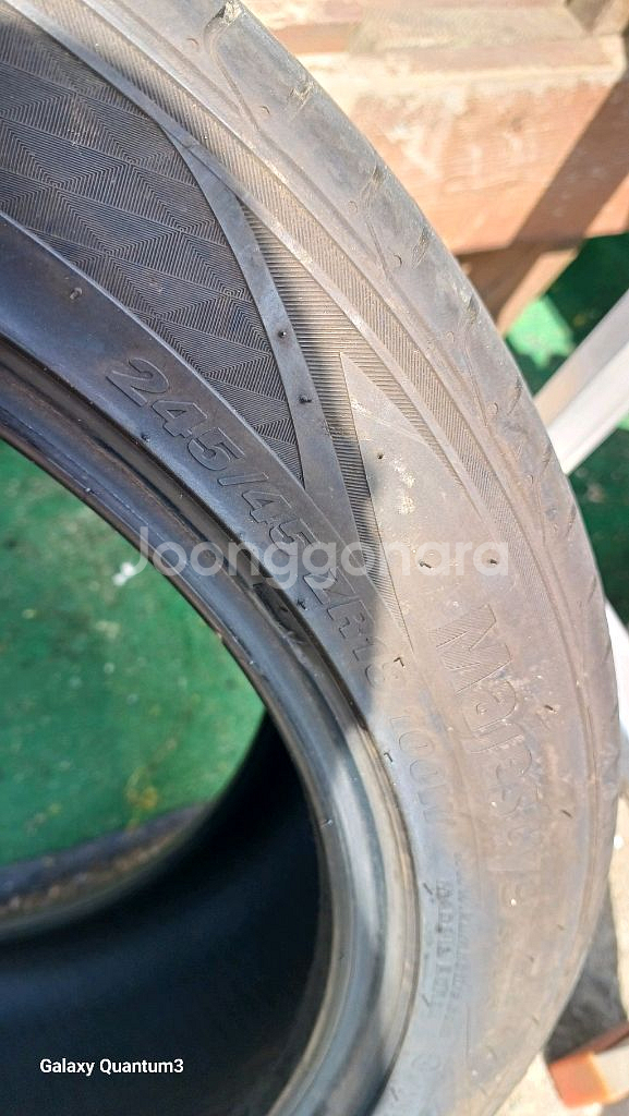 245/45R18 금호 TA91 중고타이어 2본 팝니다--3